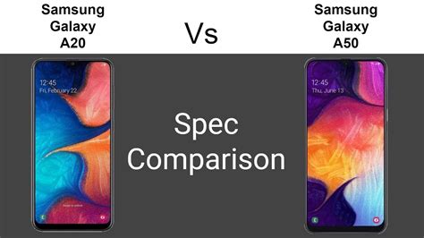 galaxy a20 vs a50